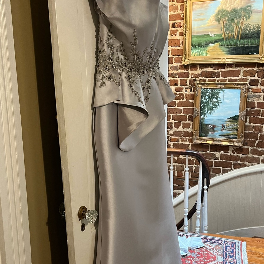 Terani Couture Silver Sweetheart Gown